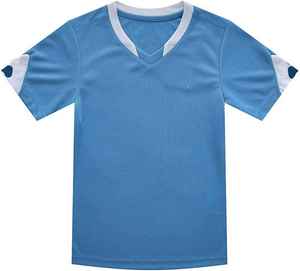 Quick Dry <b>Polyester</b> Custom Soccer Uniform Set Yellow Blue V-Neck Short Sleeve Jersey Shorts and <b>Socks</b> Unisex Adult Sportswear - Product Image 2