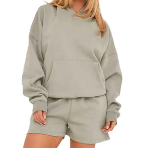 Chándal Deportivo Personalizado para Mujer, Chándal Informal de Algodón con Capucha, Chándal de Marca Privada para Mujer - Product Image 1