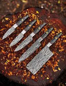 Professional Chef <b>Knife</b> <b>Set</b> with Damascus Steel Blades High Durability & Eco-Friendly Best Quality 5-Piece Kitchen <b>Knives</b> <b>Set</b> - Product Image 4