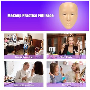 5D Realistic Silicone Full Face Makeup Practice Board <b>Eye</b> <b>Shadow</b> Eyebrow Eyeliner Training Mask - Product Image 6