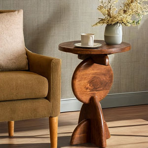 Taburetes de madera maciza redondos pequeños de alta calidad, diseño otomano, calidad garantizada para dormitorio, Hotel, apartamento, hogar, oficina, uso - Product Image 2