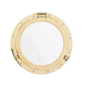 Espejo Redondo de Pared Estilo Náutico con Diseño Marino Vintage - Product Image 1