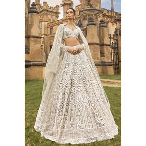 Lehenga choli ชุดด้ายทำงานปาร์ตี้สำหรับงานแต่งงาน - Product Image 1
