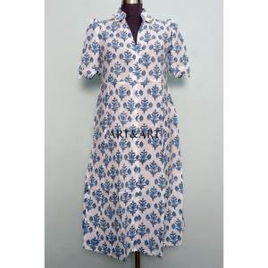 Vestido Moderno Casual de Manga Corta para Fiesta, Estilo Dulce y Elegante para Mujer, Estampado a Mano, de Algodón, Tipo Canguro, Cómodo y Corto - Product Image 3