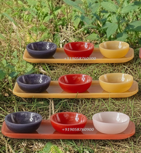 ถาดเสิร์ฟเรซิ่นทำมือพร้อมชามเข้าชุด – ชุดขนมและผลไม้อบแห้ง - Product Image 1