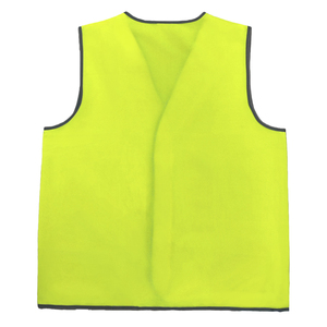 Non Reflective Safety Vest Basic Economy Style Fluorescent Color Polyester Breathable Construction Project Cheap Work Vest - Product Image 3