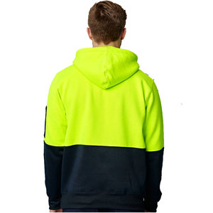 Sweat à capuche de travail haute visibilité en polyester réfléchissant pour homme, uniforme de sécurité imperméable et respirant avec fermeture éclair frontale - Product Image 4