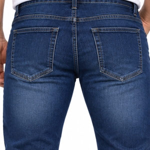 Jeans en denim extensible pour homme, coupe moderne confortable, poches classiques, coutures robustes, jean en coton décontracté, style automne - Product Image 5