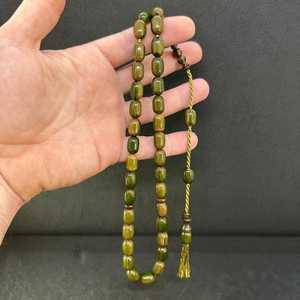 Chapelet musulman fait main en résine et agate, perles de prière islamiques pour l'Aïd, le Ramadan, décoration de la maison, cadeau - Product Image 1