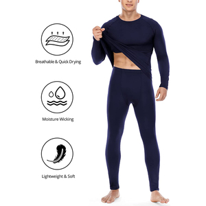 RABUSH SPORTS Conjunto de Ropa Interior Larga para Hombre, Invierno, Grueso, Alta Calidad, Manga Larga, Logotipo Personalizado, Tela de Forro Polar - Product Image 4