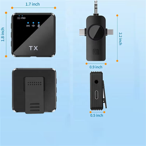 Ve Áo Chất Lượng Cao 2 Trong <span class=keywords><strong>1</strong></span> Không Dây Kép Lavalier USB <span class=keywords><strong>Microphone</strong></span> Cắm Và Chơi iPhone Màu Android (Loại C) Chuyên Nghiệp 3.5Mm - Product Image 3