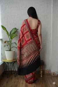 Sari de Seda Modal Premium para Mujer, Suave y Ligero, para Fiestas Tradicionales - Product Image 4