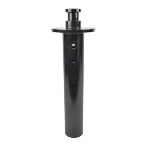 Adattatore a collo d'oca nero da 18 pollici per attacco a 5° ruota, tubo tondo da 4 pollici, capacità di carico 30.000 libbre, supporti per gancio di traino lunghi 18 pollici - Product Image 1