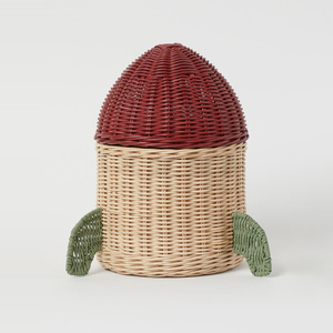 Cestas de almacenamiento con formas adorables, cestas de ratán Rocket de la mejor calidad, decoración para habitación infantil - Product Image 1