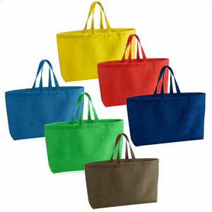 Oversized Reusable Heavy Duty 100% Cotton Canvas Beach Tote Bag with Zipper & Shoulder Strap - Product Image 1
