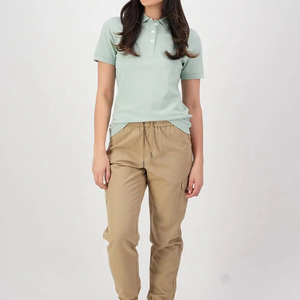 Compre Camisetas Polo Personalizadas al por Mayor para Mujer 2026, Camisetas Polo 100% Algodón para Mujer, Cuello con Franja, Corte Ajustado Informal - Product Image 2