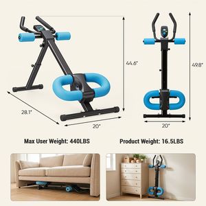 Macchina Regolabile per Allenamento Addominale per Palestra Domestica, Attrezzatura per Esercizi Core con 2 Livelli di Inclinazione e 5 Livelli di Altezza per Allenamenti Addominali - Product Image 5