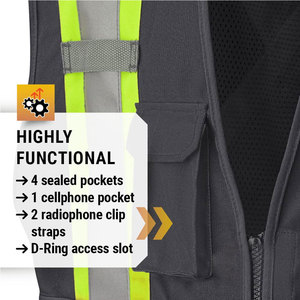 Gilet de travail grande taille en gros, nouveau style, col en V, pour usage extérieur, faible MOQ - Product Image 4