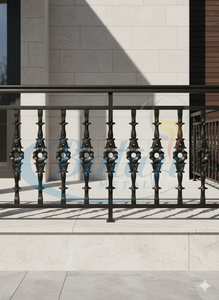 Balaustradas de Hierro Fundido Gris Modernas al por Mayor, Superficie Superpulida con Granallado, Piezas de Barandilla de Alta Calidad, Metales para Balcón y Balaji a Granel - Product Image 2