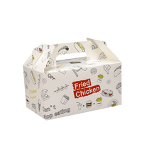 Boîtes d'emballage alimentaire en papier EcoRev pour frites et ailes de poulet, conception personnalisée, boîte à emporter pour poulet frit, restauration rapide