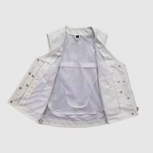 Chaleco de Cuero Unisex sin Mangas, a la Moda, para Motocicleta, Diseño Personalizado, Verano, Impermeable, Transpirable, 1 Pieza - Product Image 4