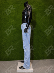 Jean large bleu clair délavé style vintage, coupe décontractée, streetwear pour femme - Product Image 2