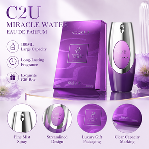 น้ำหอม C2U Miracle Water OEM รับผลิตโลโก้แบรนด์ส่วนตัว ขายส่ง ขนาด 100 มล. กลิ่นดอกไม้ สำหรับผู้หญิง ชนิด EDP - Product Image 3