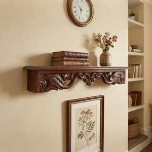 Set 3 Wood Floating Wall <b>Shelves</b> <b>Adjustable</b> Modern Staggered Mounted Storage Display Ledge Rack Brackets Living Room Plant - Product Image 5