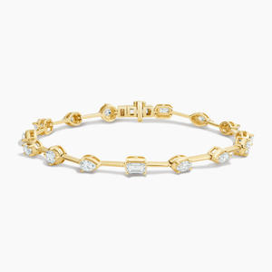 Bracelet à maillons sertis de diamants multiformes - Product Image 2