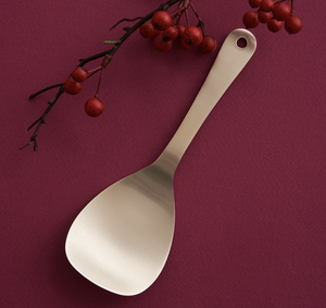 NOBBAN Premium Korean Bronzeware Rice Paddle, 99.9% Antibacterial Bangjja Yugi Rice Scoop, Non-Stick Durable <b>Serving</b> <b>Spoon</b> - Product Image 2