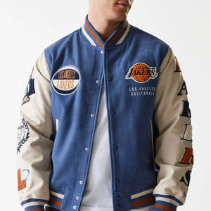 แจ็คเก็ตบาสเก็ตบอลลำลองสไตล์ Letterman สำหรับขายส่ง พร้อมโลโก้สั่งทำพิเศษ แจ็คเก็ตวูลสำหรับผู้ชาย แจ็คเก็ตเบสบอล Varsity สำหรับผู้ชาย - Product Image 2