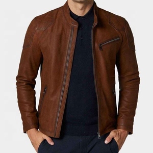 Veste d'hiver en cuir aviateur de qualité supérieure pour homme, veste courte en similicuir avec fermeture éclair, chaude, élégante, grande taille, confortable - Product Image 6