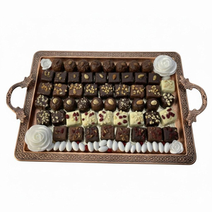 Tazón de chocolate de metal dorado de lujo, hecho a mano con acabado pulido, para ocasiones de regalo, tazones decorativos para chocolate. - Product Image 1