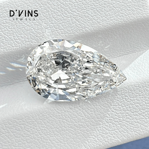 เพชรเม็ดเดี่ยวทรงลูกแพร์ D'vins Jewels ขนาด 0.5ct~5ct สี D คุณภาพการเจียระไนเยี่ยม เพชรเพาะเลี้ยงในห้องปฏิบัติการ สำหรับทำเครื่องประดับ - Product Image 1