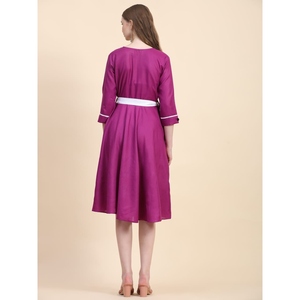 CRÉATEUR COTON SIMPLE UNE PIÈCE VIOLET - Product Image 2