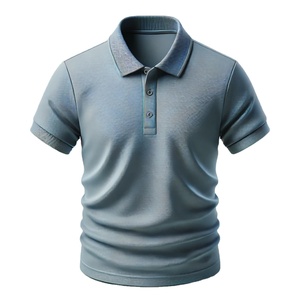 เสื้อยืดผ้าถักแบบเบาและแห้งเร็วสำหรับเสื้อโปโลทรงพลัสไซส์แขนสั้นพิมพ์ลายสีทึบมีเอกลักษณ์พิมพ์โลโก้ระบายอากาศได้ - Product Image 2