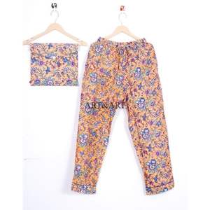 Nuevo Conjunto de Pijama de Verano de Algodón para Mujer, Cuello en V, Cintura Elástica, Dos Piezas, Ropa de Dormir de Secado Rápido y Alta Calidad - Product Image 3