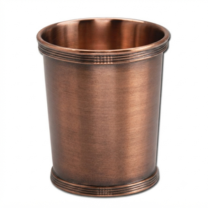 Gold Plated Metal Mug Vintage Design Solid Color Gift Drinkware Julep Cup Handmade Barware Barware Cocktail Glasses - Product Image 2