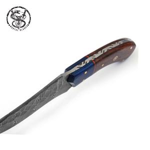 Cuchillo de caza para acampar al aire libre, nuevo estilo, con mango de madera, con Funda de cuero - Product Image 4