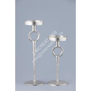 Ensemble de 2 bougeoirs modernes en métal pour table de salon, résistants à la chaleur, faits à la main, décoration de Noël et de Pâques pour la maison - Product Image 1