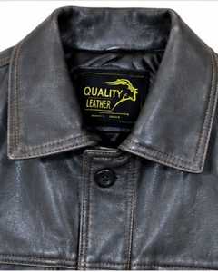 เสื้อแจ็คเก็ตหนังผู้ชาย Garay ปกคอพับ ปิดด้วยกระดุม - Product Image 3