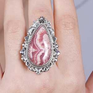 Anillo de Rodocrosita en Plata de Ley 925, Anillo de Plata de Ley 925 Sólida - Product Image 1