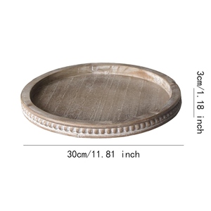 Luxury wooden serving tray decorative oem odm low moq factory price wholesale bulk supply <b>tealight</b> base home decor - Product Image 3