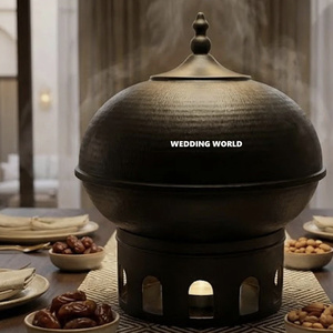 หม้ออุ่นอาหารสแตนเลสสำหรับงานแต่งงาน บุฟเฟ่ต์ ดีไซน์สั่งทำได้ รูปทรงสี่เหลี่ยมหรูหรา หม้อไฟโลหะแบบใหม่ - Product Image 3