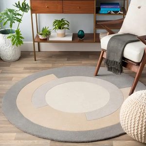 Tapis de luxe en laine tufté à la main, abstrait, à poils ronds, antidérapant, moderne, pour salon, hôtel, décoration intérieure, pique-nique, cadeau du Nouvel An - Product Image 2