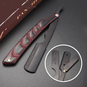 Rasoir droit professionnel vintage de haute qualité en acier pour barbier, manche en plastique, lame unique non jetable pour hommes - Product Image 6