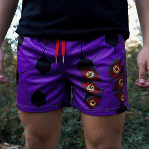 Knitted 100% Cotton Solid Mid Elastic Anti-Wrinkle Breathable Casual <b>Athletic</b> Gym Training Shorts Custom Logo OEM Wholesale - Product Image 3