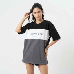 เสื้อยืดโอเวอร์ไซส์ผู้หญิง คอโอ แขนสั้น ทรงหลวม ผ้าคอตตอนเจอร์ซีย์ 100% ระบายอากาศได้ดี สวมใส่สบาย - Product Image 1