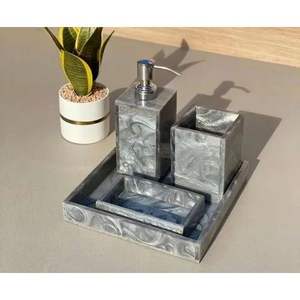 RR ENTERPRISES Juego de Accesorios de Baño de Resina Blanca Duradera de Alta Calidad - Product Image 5