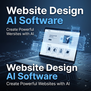 ซอฟต์แวร์ AI ออกแบบเว็บไซต์สำหรับแล็ปท็อป ร้านค้าอีคอมเมิร์ซ แอปพลิเคชันมือถือ Android iOS ปลั๊กอิน WordPress Shopify ซอฟต์แวร์ ERP CRM - Product Image 1